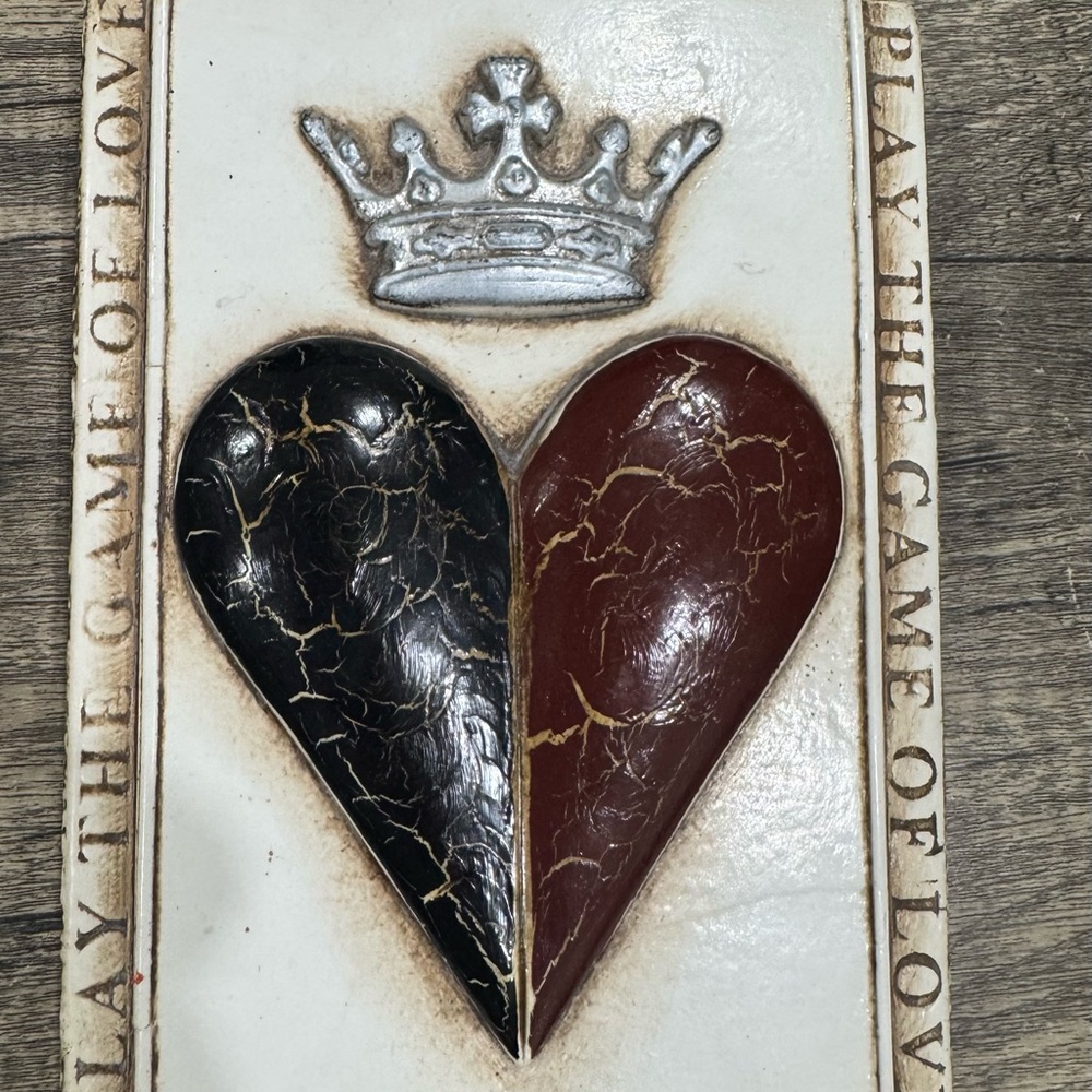 Sid Dickens Memory Block Wall Plaque – “Heart and Crown Play the Game of Love”